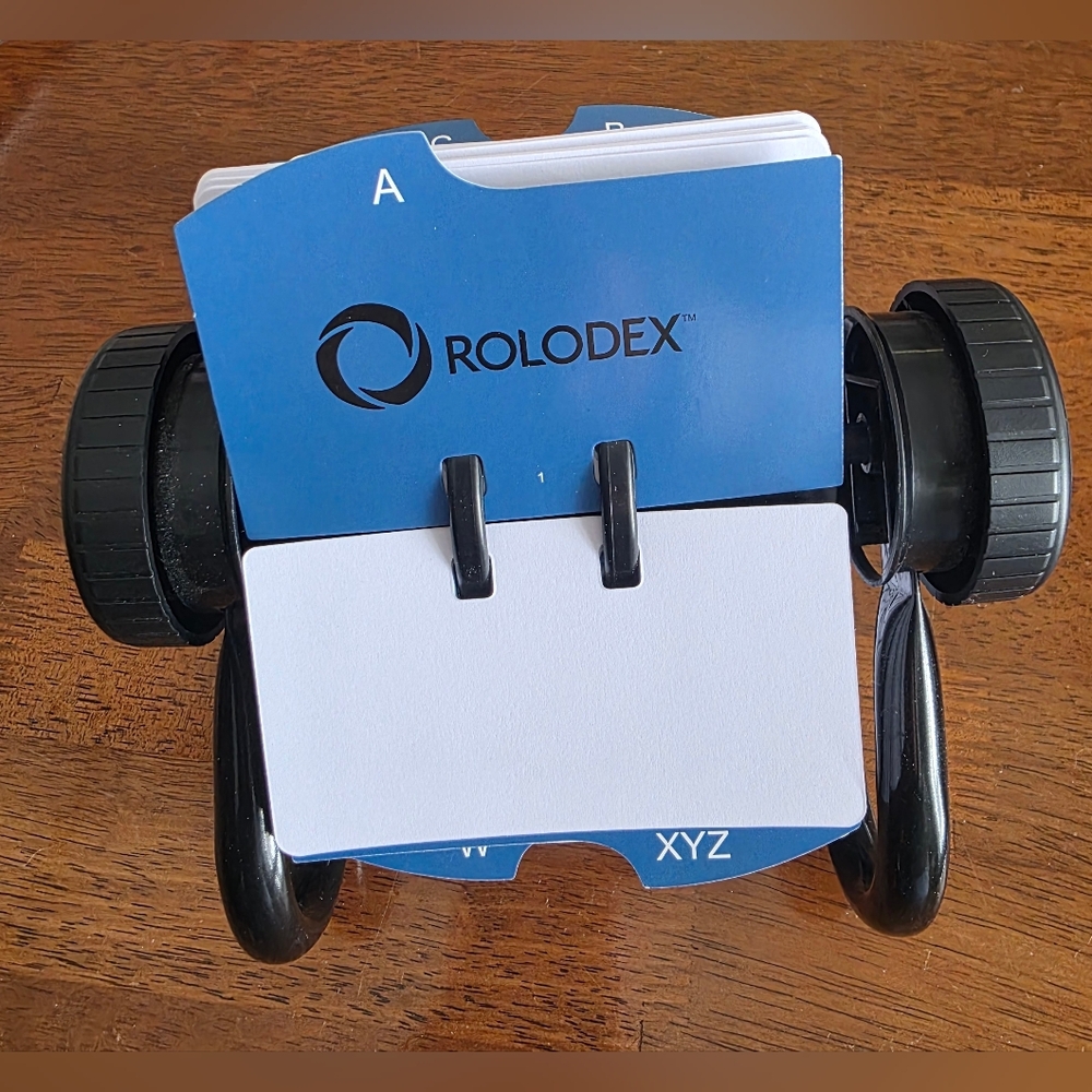 Rolodex Open Rotary Vintage Large Metal A To Z Single Card File